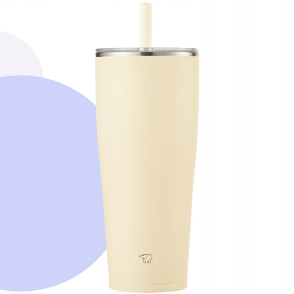 Zojirushi SX-HA89H-CM termokrus med sugerør til kolde drikke 890 ml beige