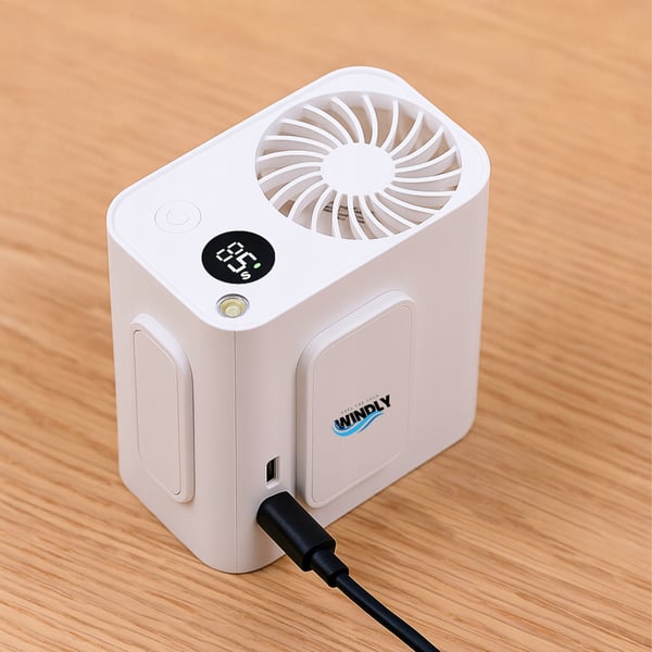 Mini blæser med klemme til bukser under trøje trådløs USB