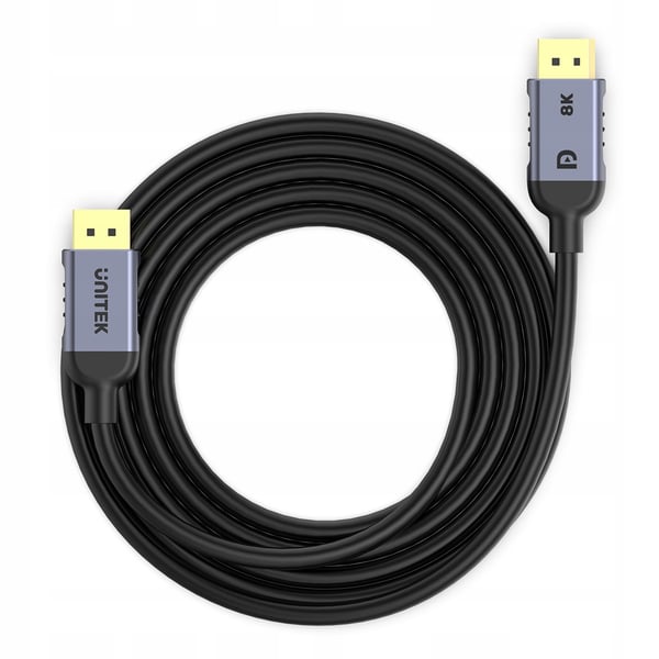 DisplayPort 1.4 -kaapeli Unitek C1628GY01-1M, 8K@60Hz, 4K@240Hz, 1m