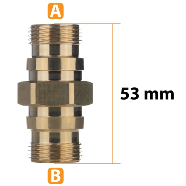 TR22M DualConnect-adapter - Rät mässingskoppling Easy!Lock HD HDS