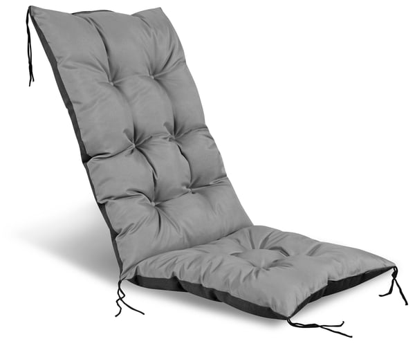 Havepude 50x50x80 cm til stol vandtæt grå