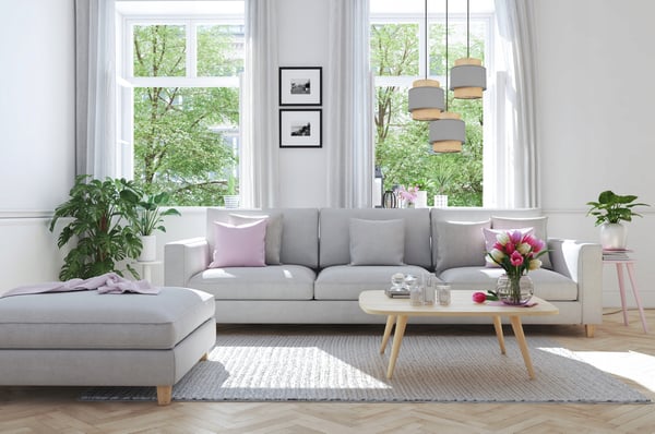 Hængende lampe, loftslysekrone, lampeskærm, boho juta