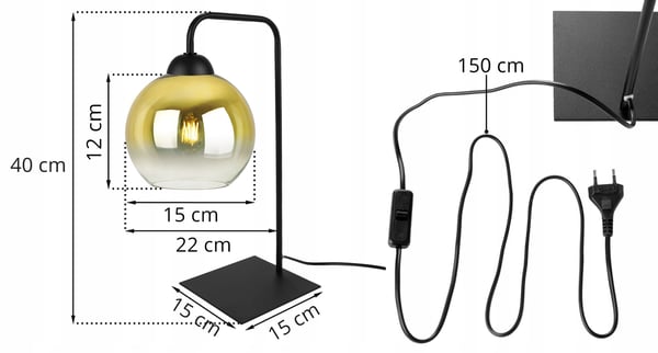NATBORDLAMPE GYLDEN LED-LAMPE ...