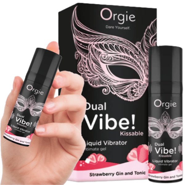 Orgies - Dual Vibe! Flydende Vibrator 15ml - Jordbær Gin og Tonic