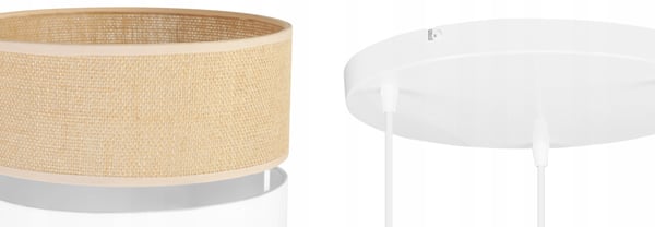 HÆNGELAMPE, LOFTKRONE, LAMPESKÆRM 20 CM HVID