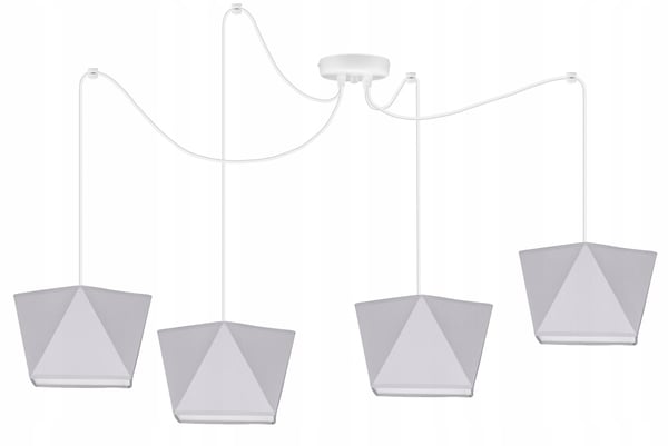 Lofthængende lampe med loftskrone og edderkopskærm