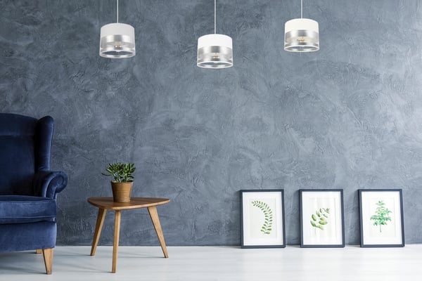 ELEGANT LOFTHÆNGELAMPE, KROM, LED-LAMPESKÆRM