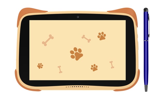 Kiano Alpha Kid pedagogisk surfplatta hund brun och orange