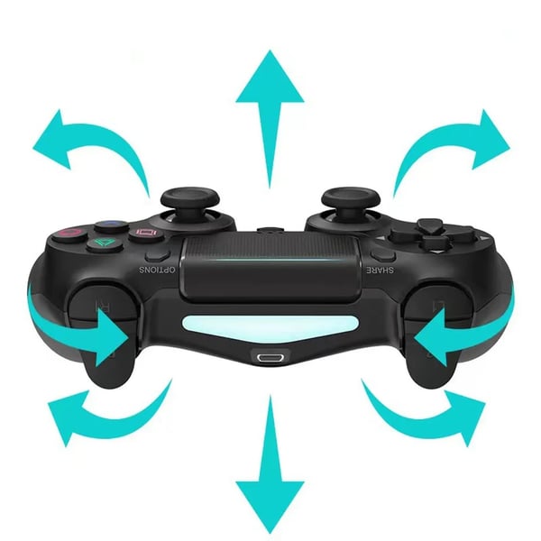 Langaton ohjain PS4:lle, PlayStation 4:n värinätoiminto, musta