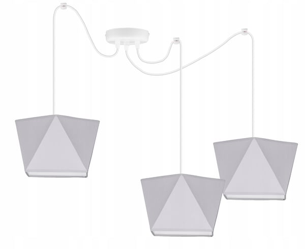 Lofthængende lampe med loftskrone og edderkopskærm