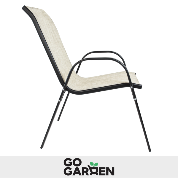 Metal havestole til altan terrasse havemøbelsæt beige x6