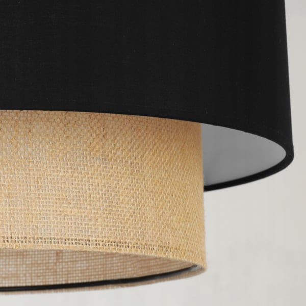 Hængende lampe, loftslysekrone, lampeskærm, boho juta