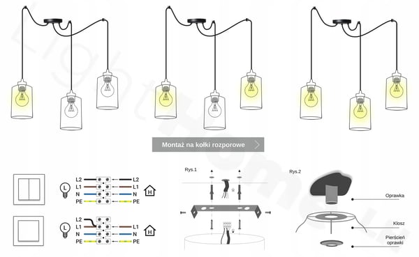 MODERN LED-TAKLAMPA I TRÄ
