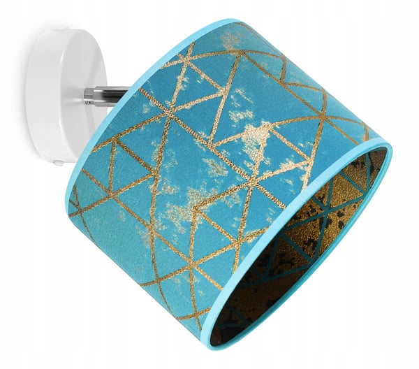 Loftshængende lampe, væglampe, lampeskærm, guldmønster