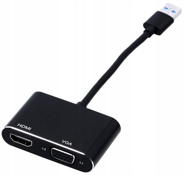 USB 3.0 til HDMI + VGA-konverteradapter grafikkort-hubadapter