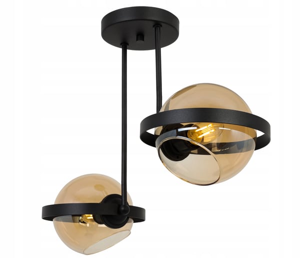 MODERNE HØJLAMPE MED HONNINGGLAS RING