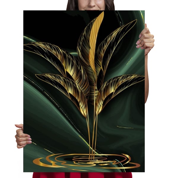 Ob_XL_45 diamantmaling 60x80 cm natur bladguld