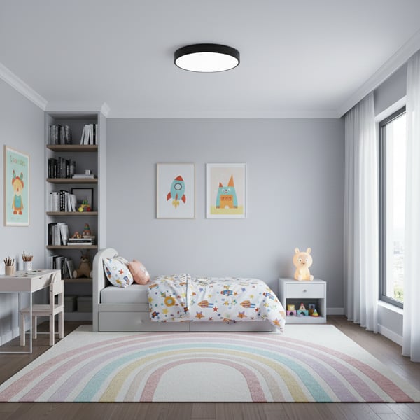 Rund LED loftlampe 40 cm neutral hvid 24w moderne Rund LED loftlampe sort 40 cm - neutral