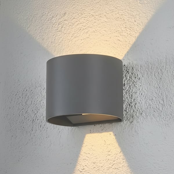 Vägglampa för utomhus fasad LED G9 justerbar rund upp ner grafit PYXIS LUMILED