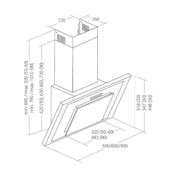 AKPO WK-4 NERO ECO 60 HVID hætte