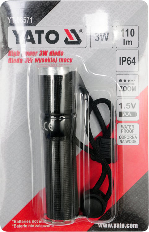 METALLOMMELYGTE MED CREE LED 100*25MM - YT-08571