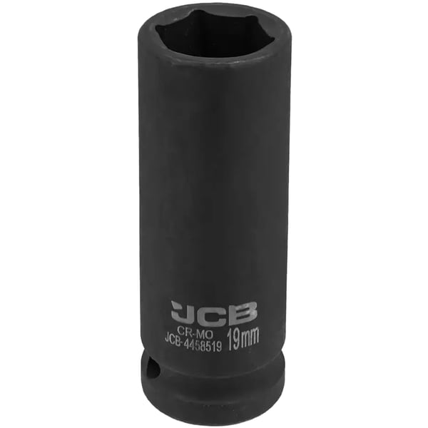 JCB DYB SLAGTOPPENØGLE 1/2" Cr-Mo 6-kant 19 mm TOPNØGLE