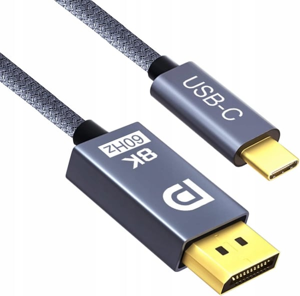 USB-C-KAAPELI - DISPLAYPORT 1.4 -SOVITIN DP 8K 4K 120HZ 240HZ UHD ULTRA HD