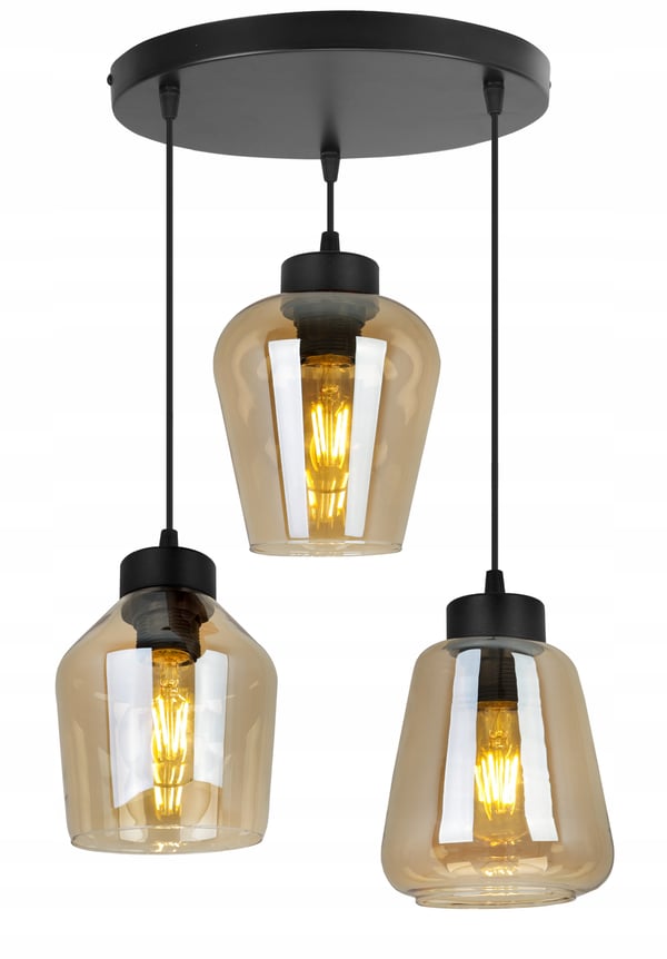 MODERNE ELEGANT HÆNGELAMPE MED GLASSKÆRM