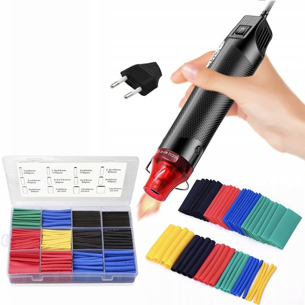 Rosfix Mini värmluftspistol 300W och krympslangset 850 st