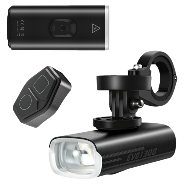 Magicshine EVO 1300 USB Forlygte til Cykel + Fjernbetjening og Garmin Holder