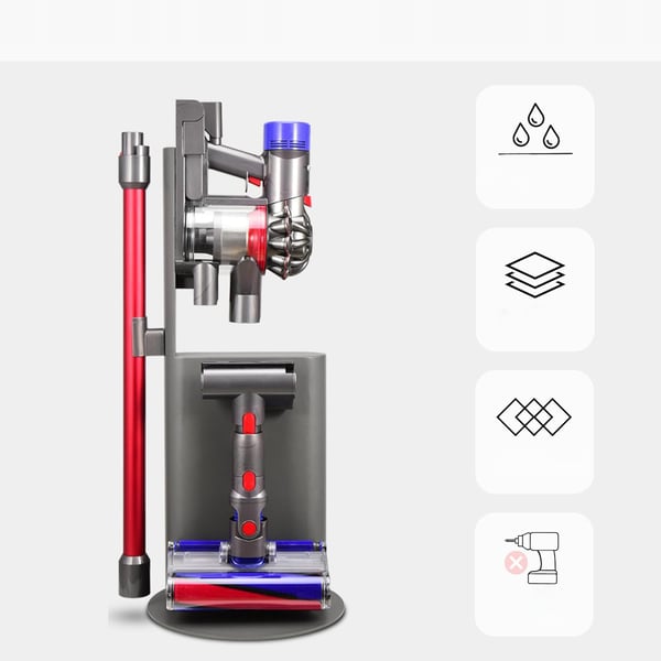 Dyson stativ i kolstål 74 cm för V15 V12 V11 V10 V8 V7 V6 dammsugare och tillbehör