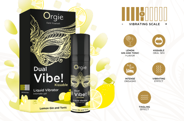 Orgies - Dual Vibe! Flydende Vibrator 15ml - Citron Gin og Tonic