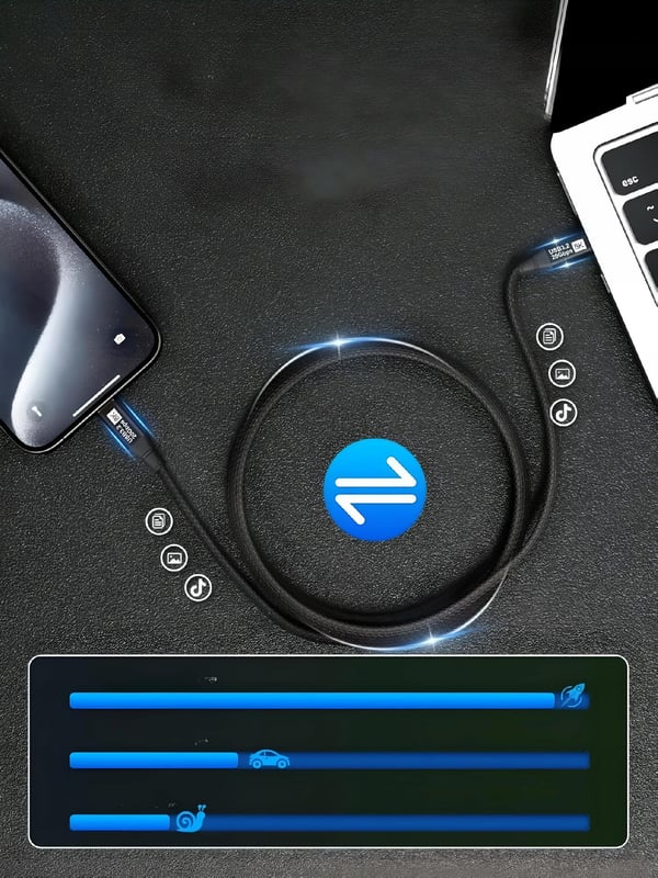 USB 3.2 Thunderbolt 3 -KAAPELI 100W 20Gbps 8K60Hz 4K120Hz USB-C-KAAPELI 1.5M