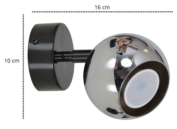 Moderne lampe, væglampe, loftslampe, BALL spot, krom