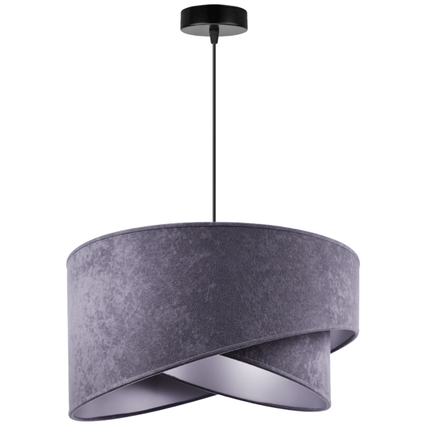 Hængende loftlampe med lysekrone og lampeskærm Glamour