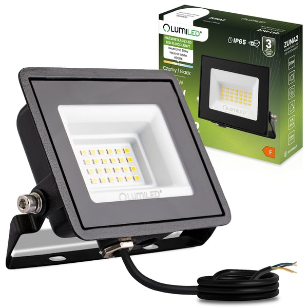 LED-projektor ZUNA2 20W 1800lm 4000K IP65 sort LUMILED LED-projektor ZUNA2 20W 1800lm 4000K IP65 sort LUMILED
