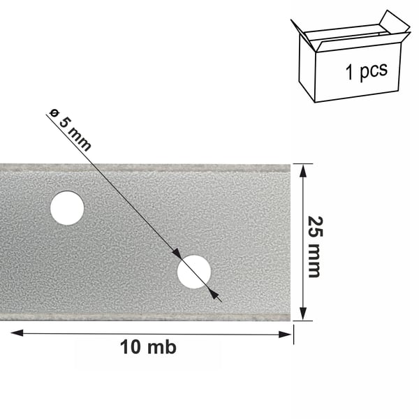 BAN202510 perforerad tejp 25x2mm x 10mb