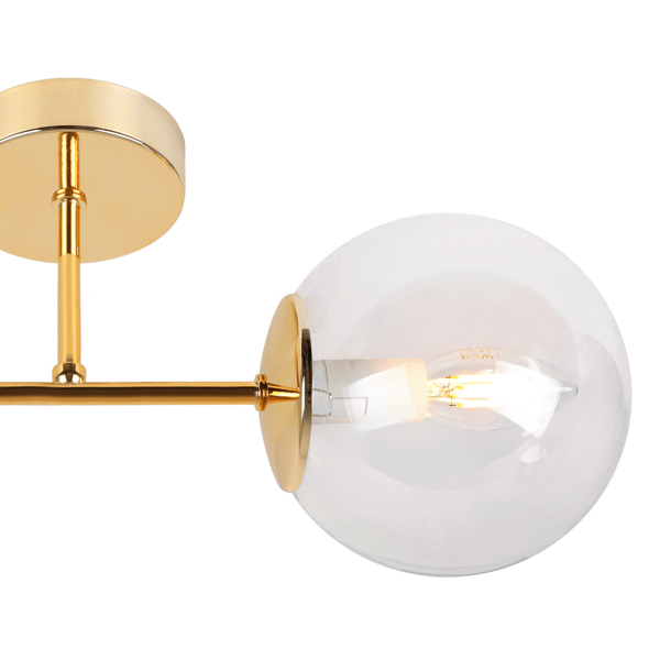 SIENA GULD VÆGLAMPE 1 FLAD KLAR LAMPE E14