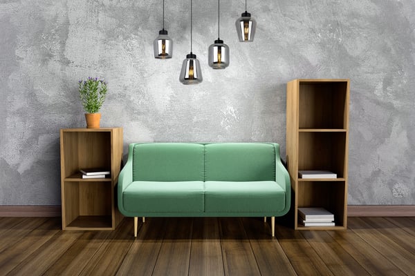 MODERNE ELEGANT HÆNGELAMPE MED GLASSKÆRM