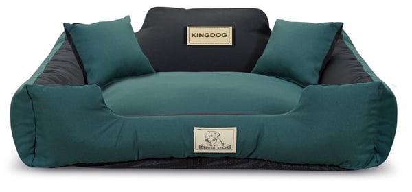 Hundeseng hundegård KINGDOG MM43 75x65 cm personaliseret aftagelig antiskrid grøn