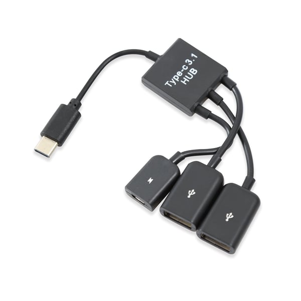 Lanberg USB typ-C(F) - USB-A(F) 3.1-adapter svart