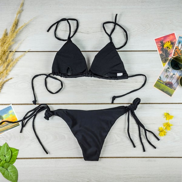 Todelt blomstret bikini badedragt med binding til stranden, poolen, L Todelt blomstret bikini badedragt med binding til stranden, poolen, L
