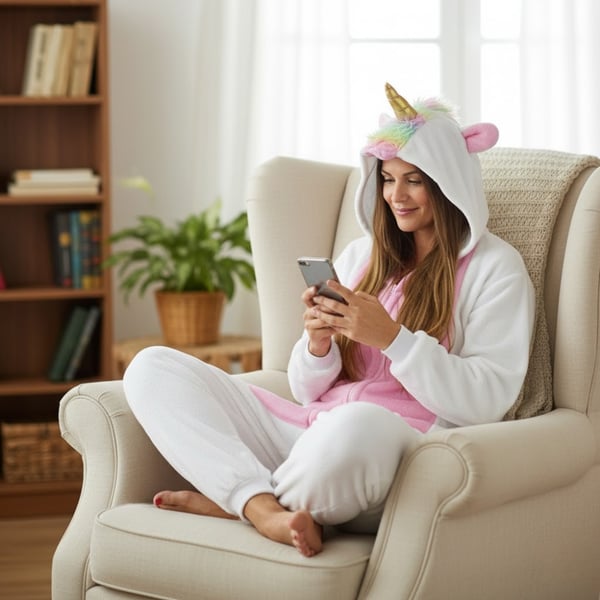 Herre enhjørningspyjamas kigurumi onesie jumpsuit kostume til voksne størrelse S