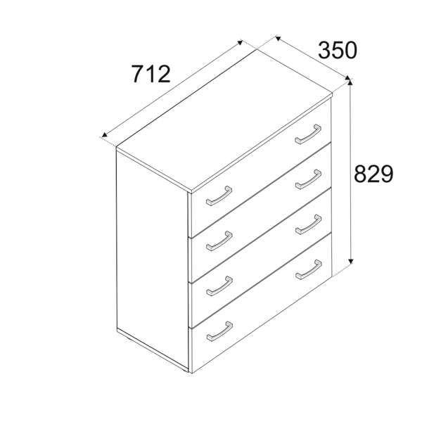 SKOSKAB HVID MAT 71x82,9x35 4 HYLDER STATIV UDEN SÆDELOFT