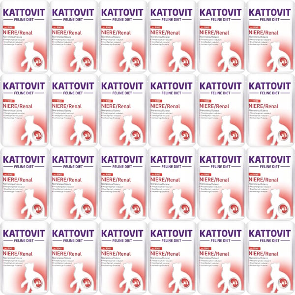 Kattovit Njure/Renal våtfoder för katt med nötkött 24x85g