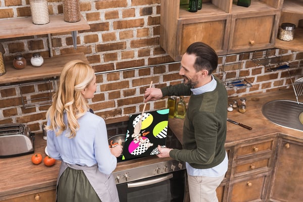 Glas skærebræt 52x40 mønster
