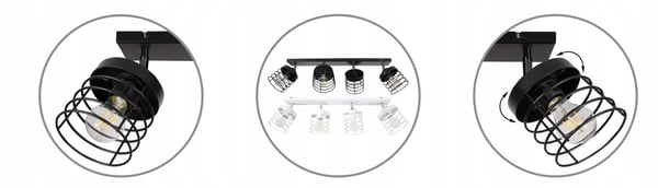 Lofthængende lampe med tråd og LED-loftlampe