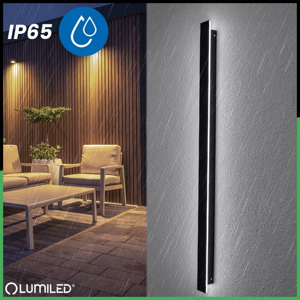 Trädgårdslampa LED väggmontering PELIO väggarmatur utvändig 30W 4000K IP65 LUMILED
