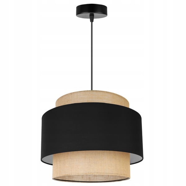 Hængende lampe, loftslysekrone, lampeskærm, boho juta