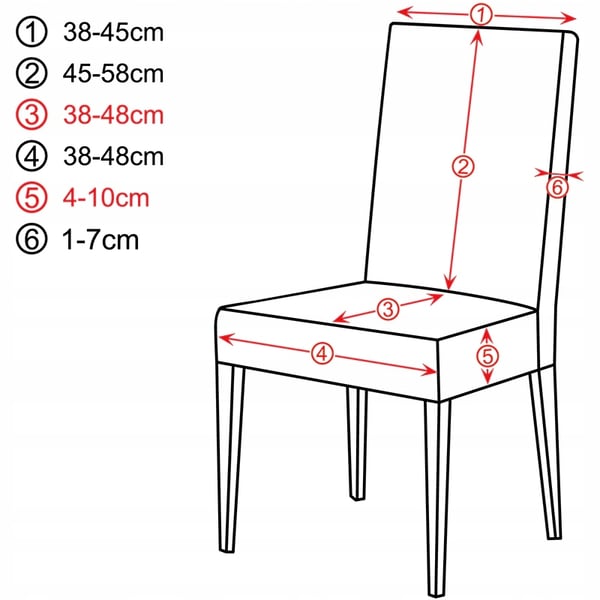 Tuolinpäällinen musta kuviollinen kuminauha [21P]